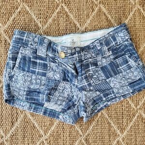 American Eagle Outfitters Blue and Gray Jean Shorts